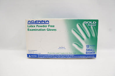 Adenna GLD262 Latex Powder Free Examination Gloves,S - Box of 100